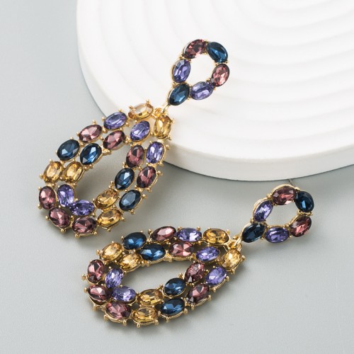 Fashion Jewelry Rhinestone Earrings For Women YWHME-702