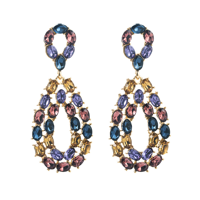 Fashion Jewelry Rhinestone Earrings For Women YWHME-702 