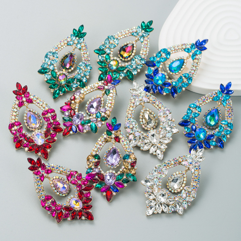 Fashion Jewelry Rhinestone Earrings For Women YWHME-703