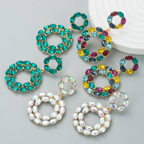 Fashion Jewelry Rhinestone Earrings For Women YWHME-706