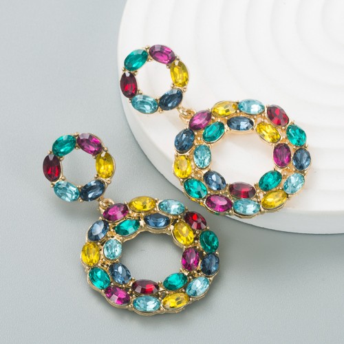 Fashion Jewelry Rhinestone Earrings For Women YWHME-706