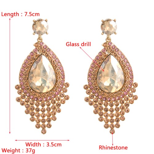 Fashion Jewelry Rhinestone Earrings For Women YWHME-707