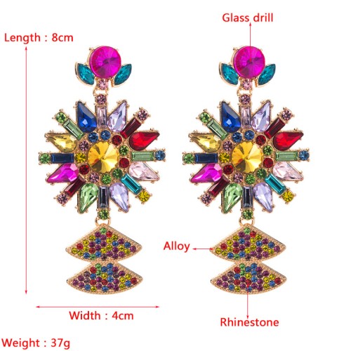 Fashion Jewelry Rhinestone Earrings For Women YWHME-708