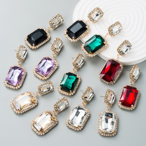 Fashion Jewelry Rhinestone Earrings For Women YWHME-715