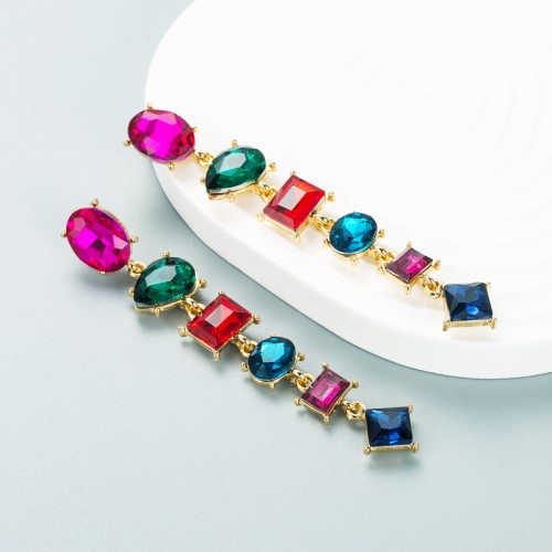 Fashion Jewelry Rhinestone Earrings For Women YWHME-718