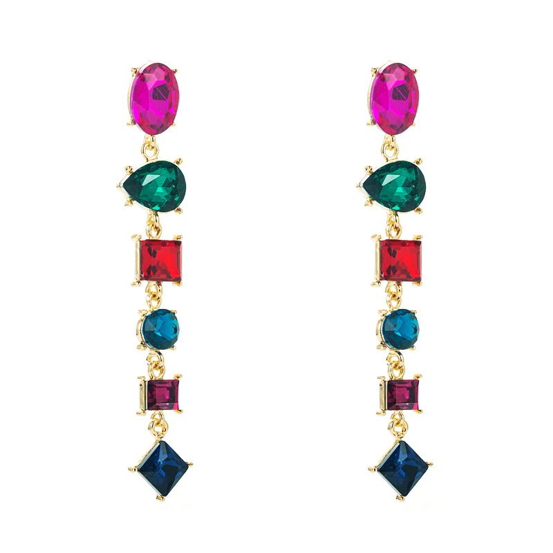 Fashion Jewelry Rhinestone Earrings For Women YWHME-718 