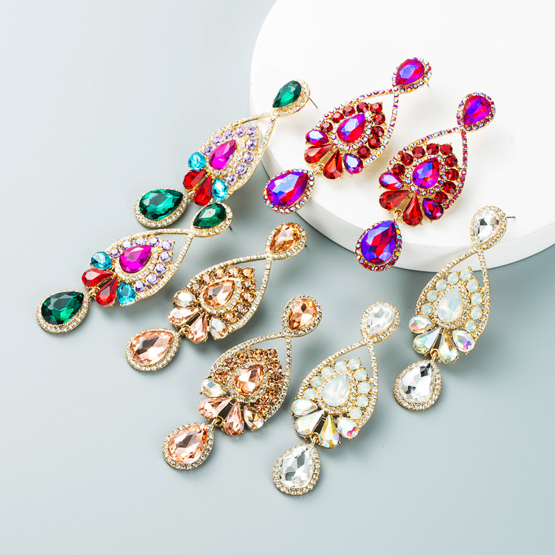 Fashion Jewelry Rhinestone Earrings For Women YWHME-722