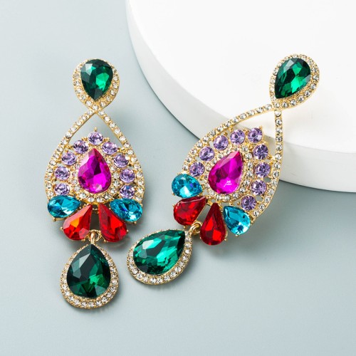 Fashion Jewelry Rhinestone Earrings For Women YWHME-722