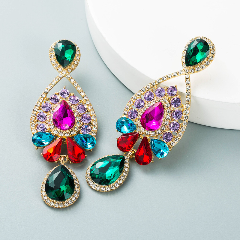 Fashion Jewelry Rhinestone Earrings For Women YWHME-722 