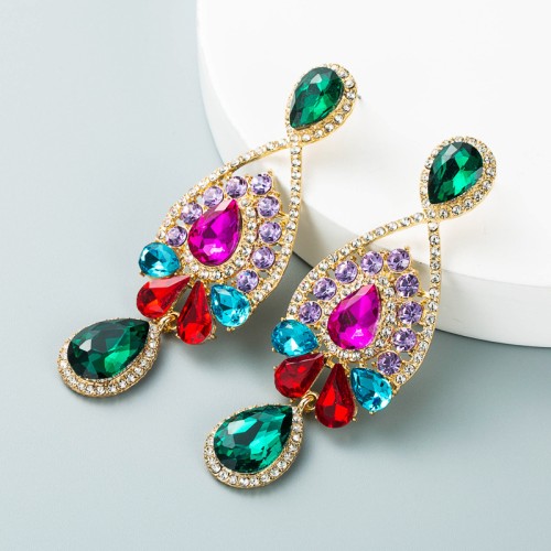 Fashion Jewelry Rhinestone Earrings For Women YWHME-722