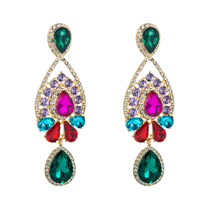 Fashion Jewelry Rhinestone Earrings For Women YWHME-722 