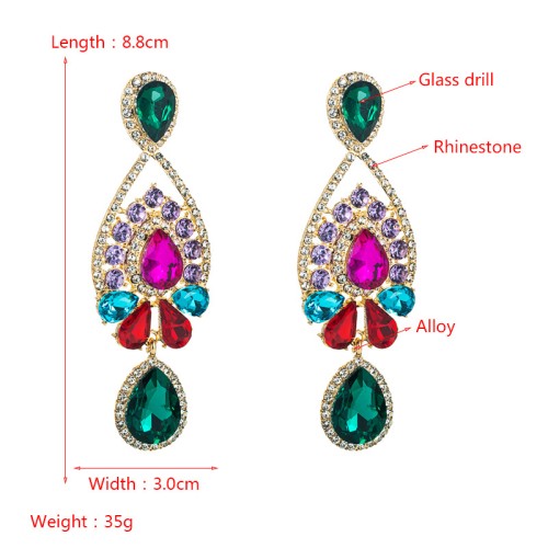 Fashion Jewelry Rhinestone Earrings For Women YWHME-722