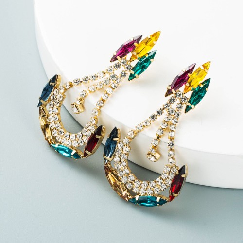 Fashion Jewelry Rhinestone Earrings For Women YWHME-725