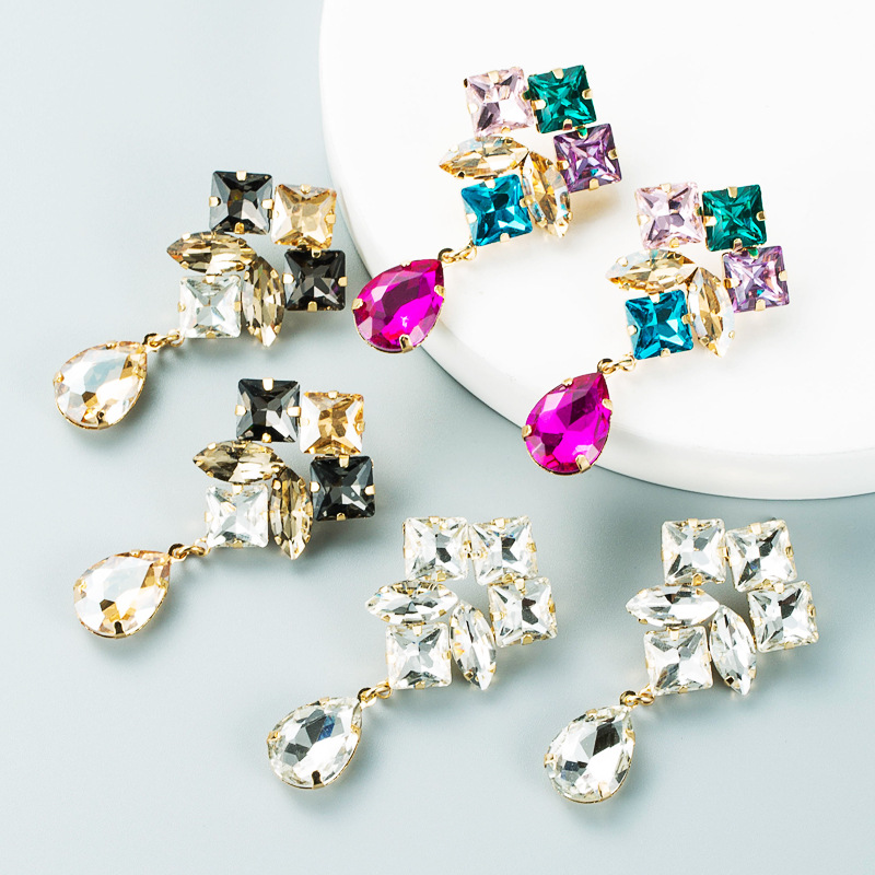 Fashion Jewelry Rhinestone Earrings For Women YWHME-727 