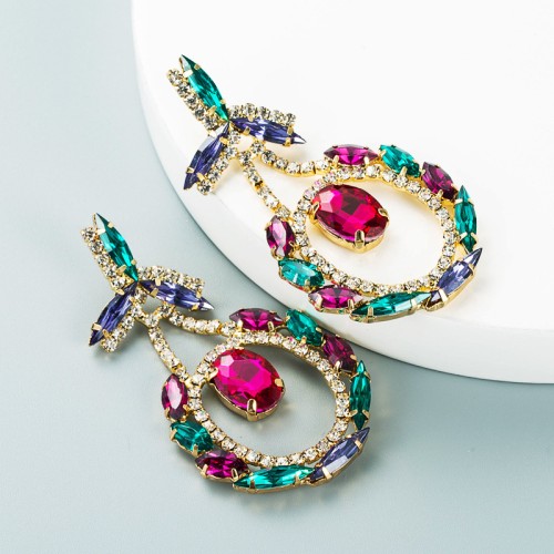 Fashion Jewelry Rhinestone Earrings For Women YWHME-732