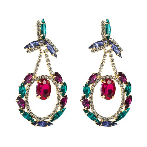 Fashion Jewelry Rhinestone Earrings For Women YWHME-732