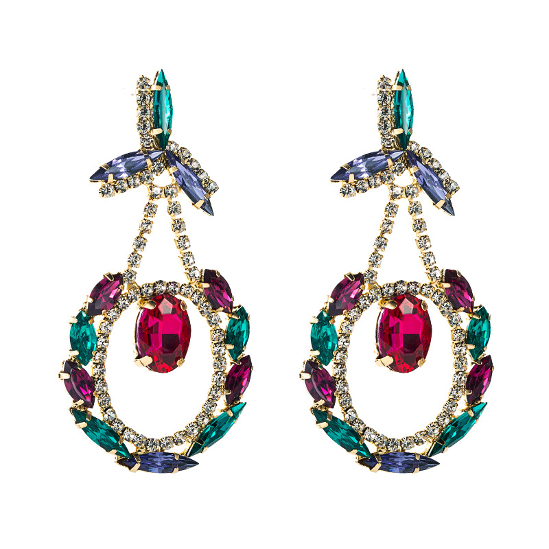 Fashion Jewelry Rhinestone Earrings For Women YWHME-732 