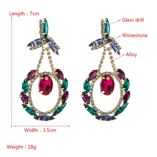 Fashion Jewelry Rhinestone Earrings For Women YWHME-732