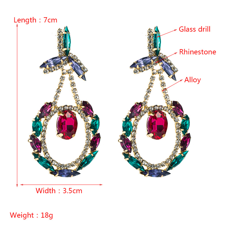 Fashion Jewelry Rhinestone Earrings For Women YWHME-732 