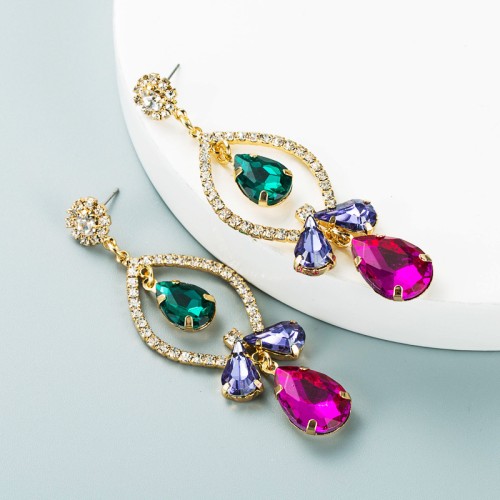 Fashion Jewelry Rhinestone Earrings For Women YWHME-733