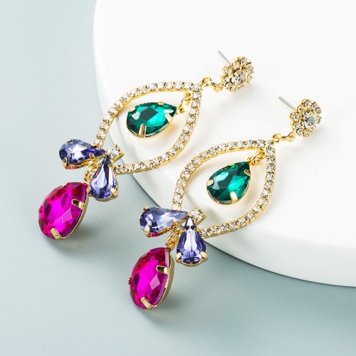 Fashion Jewelry Rhinestone Earrings For Women YWHME-733