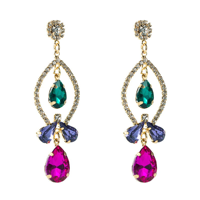 Fashion Jewelry Rhinestone Earrings For Women YWHME-733 