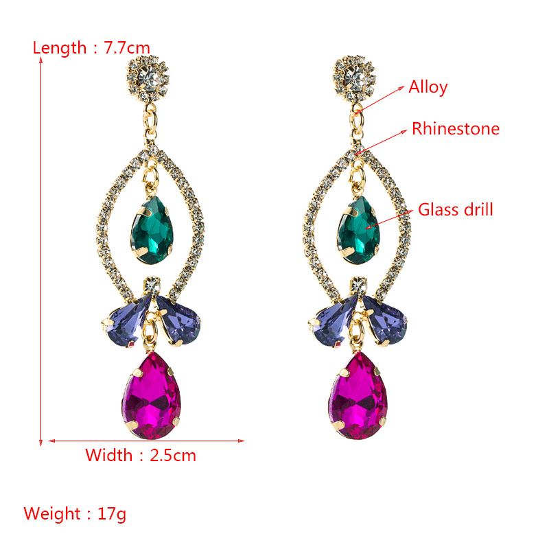 Fashion Jewelry Rhinestone Earrings For Women YWHME-733 