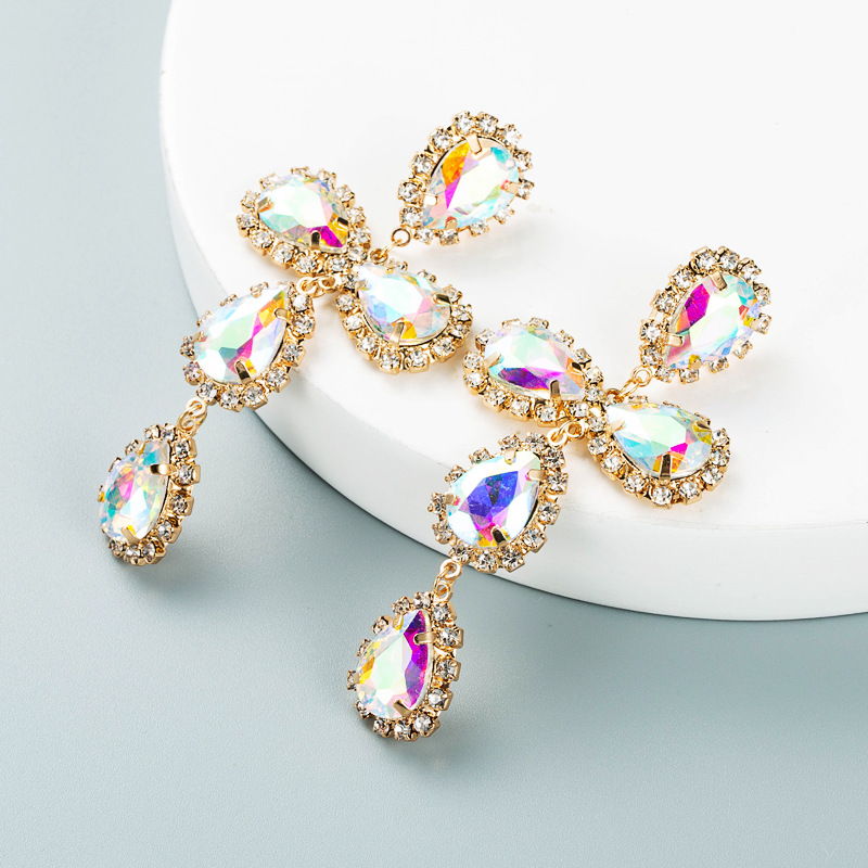 Fashion Jewelry Rhinestone Earrings For Women YWHME-735 