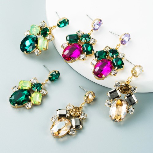 Fashion Jewelry Rhinestone Earrings For Women YWHME-736