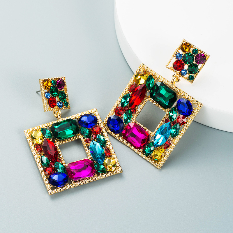 Fashion Jewelry Rhinestone Earrings For Women YWHME-737 