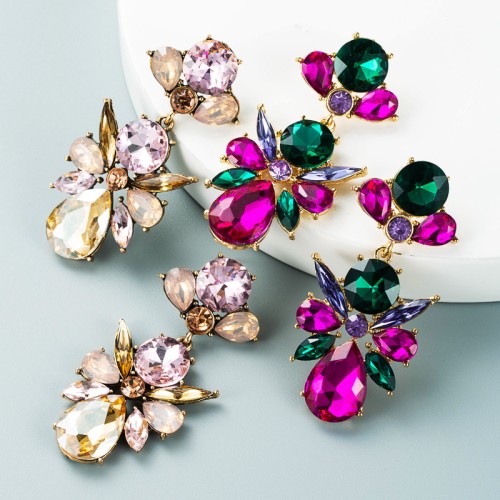 Fashion Jewelry Rhinestone Earrings For Women YWHME-738