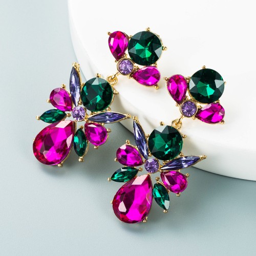 Fashion Jewelry Rhinestone Earrings For Women YWHME-738