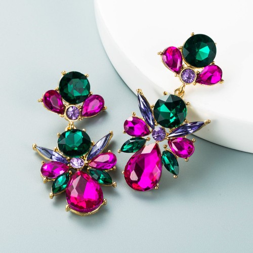 Fashion Jewelry Rhinestone Earrings For Women YWHME-738