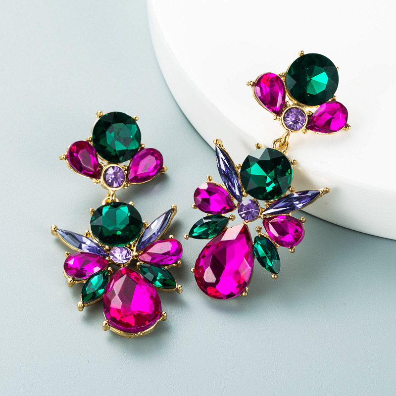 Fashion Jewelry Rhinestone Earrings For Women YWHME-738 