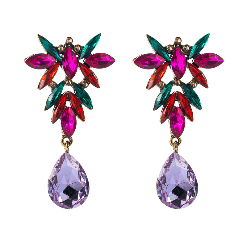 Fashion Jewelry Rhinestone Earrings For Women YWHME-740 