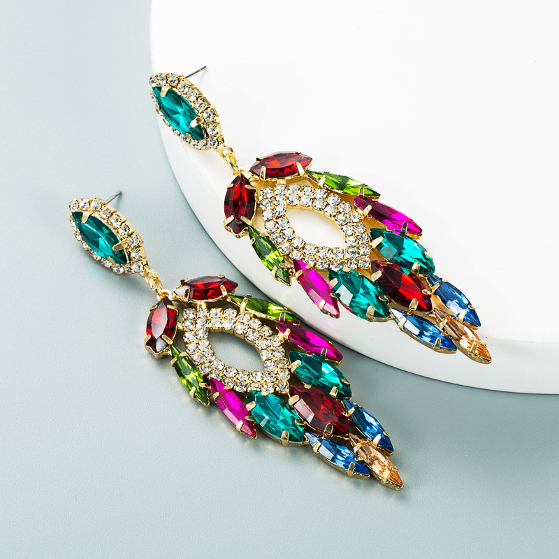 Fashion Jewelry Rhinestone Earrings For Women YWHME-741 