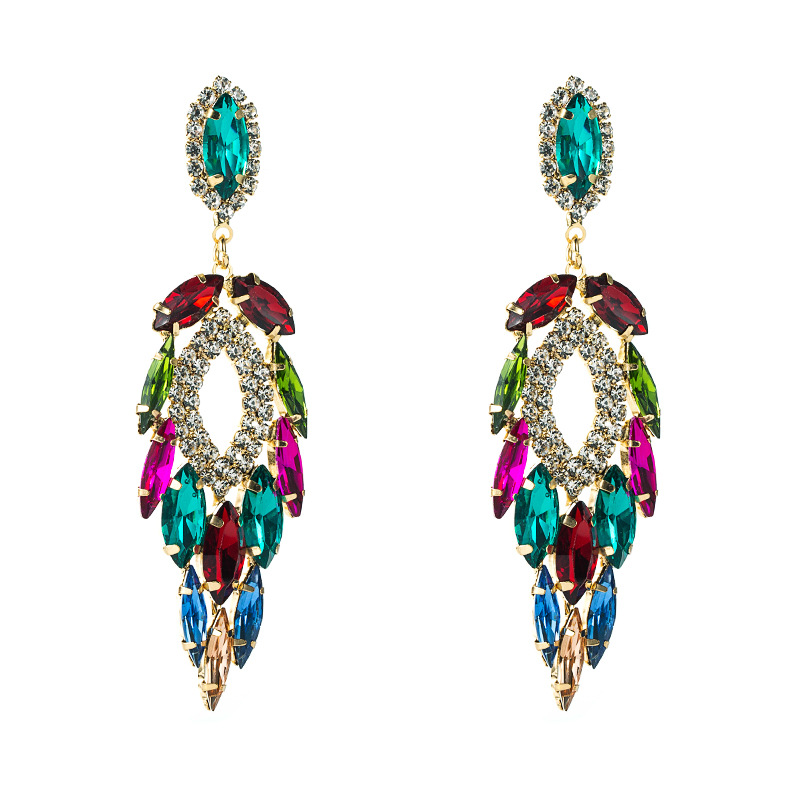 Fashion Jewelry Rhinestone Earrings For Women YWHME-741 