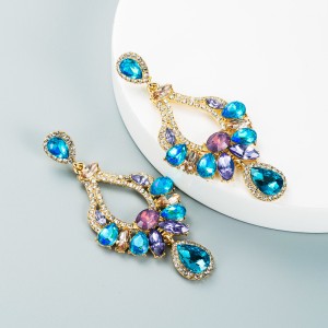 Fashion Jewelry Rhinestone Earrings For Women YWHME-742 