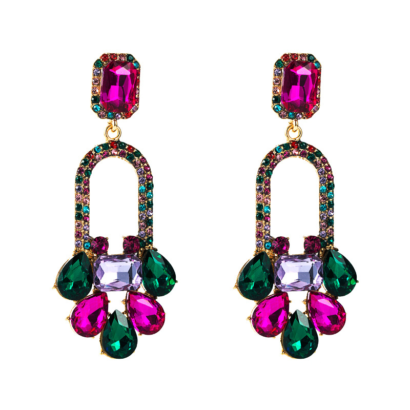 Fashion Jewelry Rhinestone Earrings For Women YWHME-743 