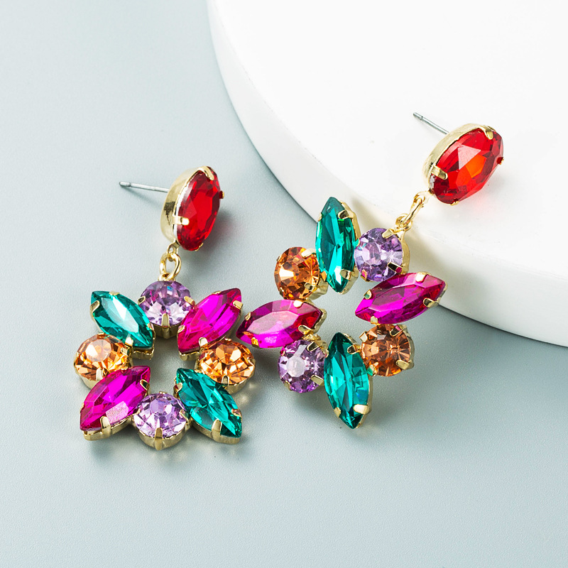 Fashion Jewelry Rhinestone Earrings For Women YWHME-749 