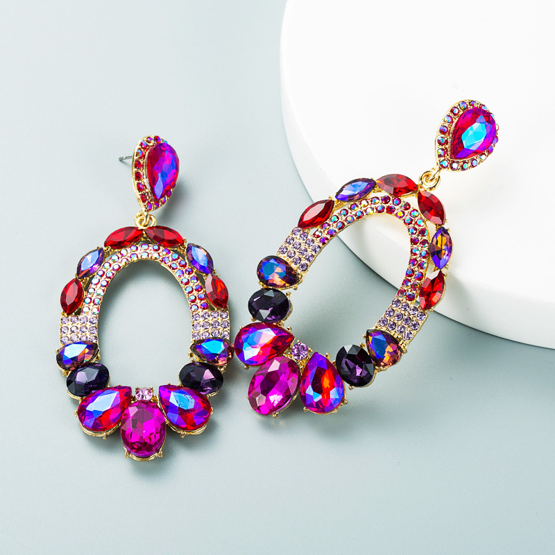 Fashion Jewelry Rhinestone Earrings For Women YWHME-753 