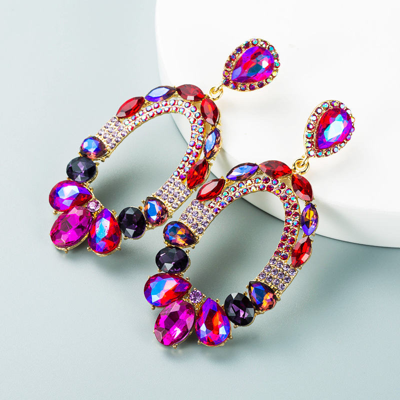 Fashion Jewelry Rhinestone Earrings For Women YWHME-753 