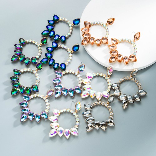 Fashion Jewelry Rhinestone Earrings For Women YWHME-756