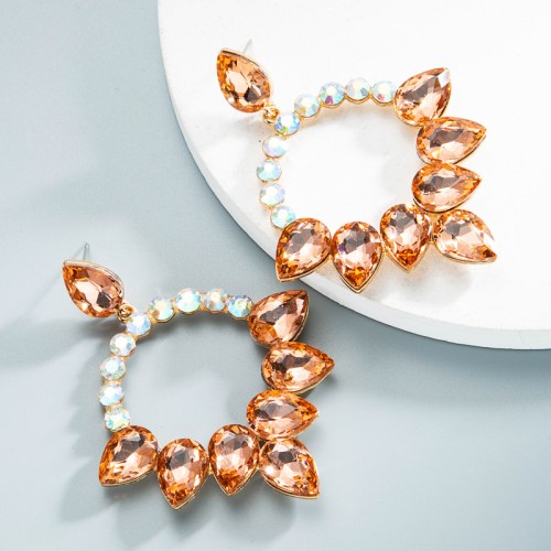 Fashion Jewelry Rhinestone Earrings For Women YWHME-756