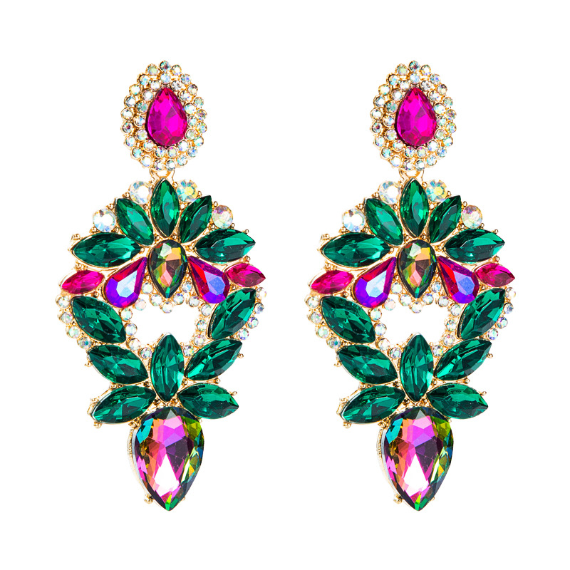 Fashion Jewelry Rhinestone Earrings For Women YWHME-757 