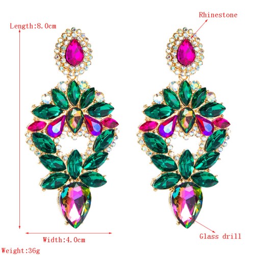 Fashion Jewelry Rhinestone Earrings For Women YWHME-757