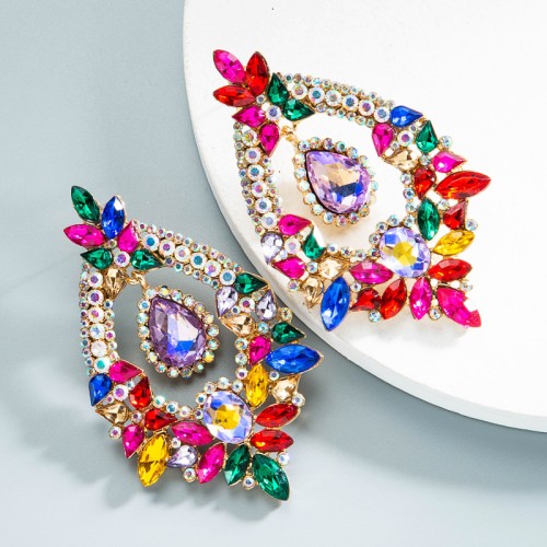 Fashion Jewelry Rhinestone Earrings For Women YWHME-759