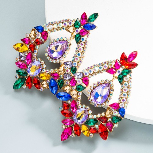 Fashion Jewelry Rhinestone Earrings For Women YWHME-759