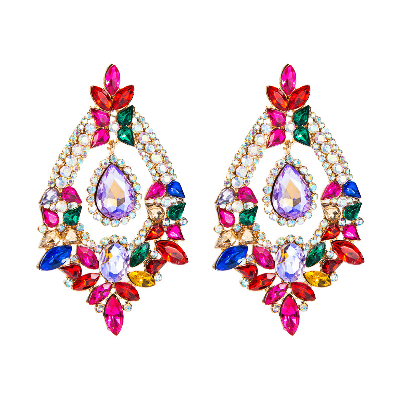 Fashion Jewelry Rhinestone Earrings For Women YWHME-759 