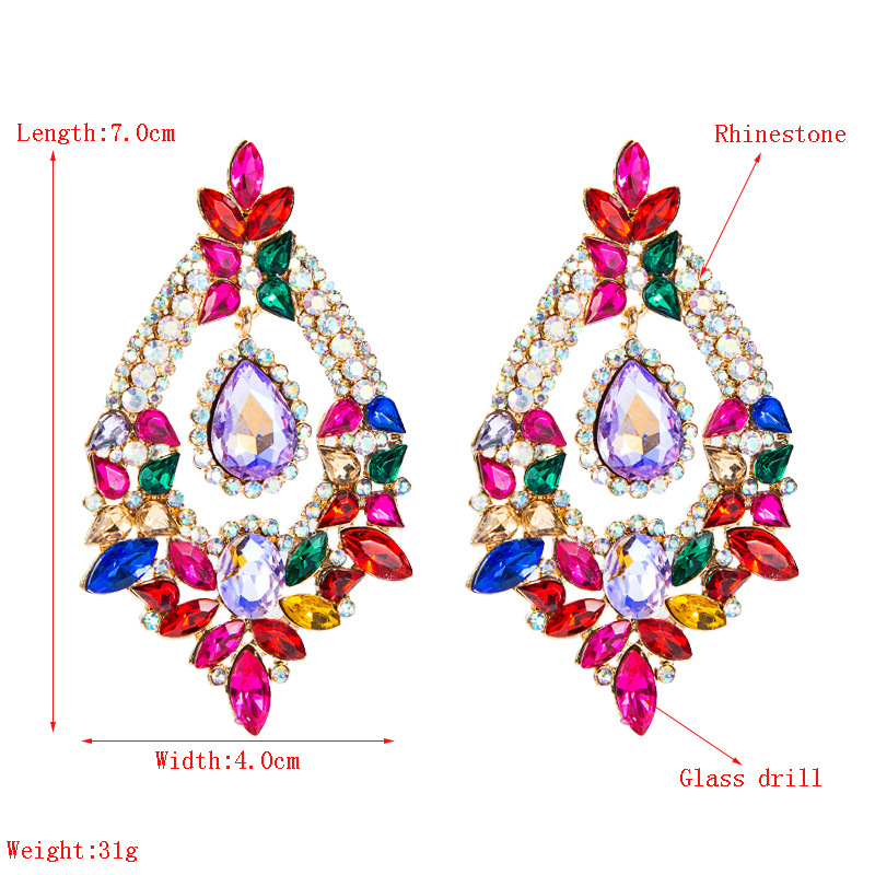 Fashion Jewelry Rhinestone Earrings For Women YWHME-759 